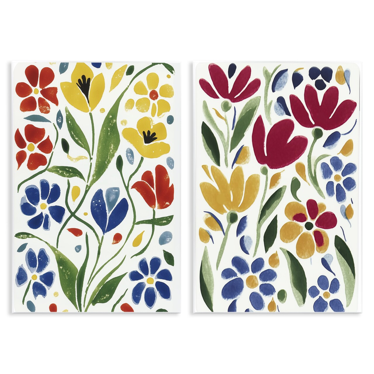 Stupell Industries Scandinavian Wild Flowers 2pc Wall Plaque Set, design by Annabelle Hall